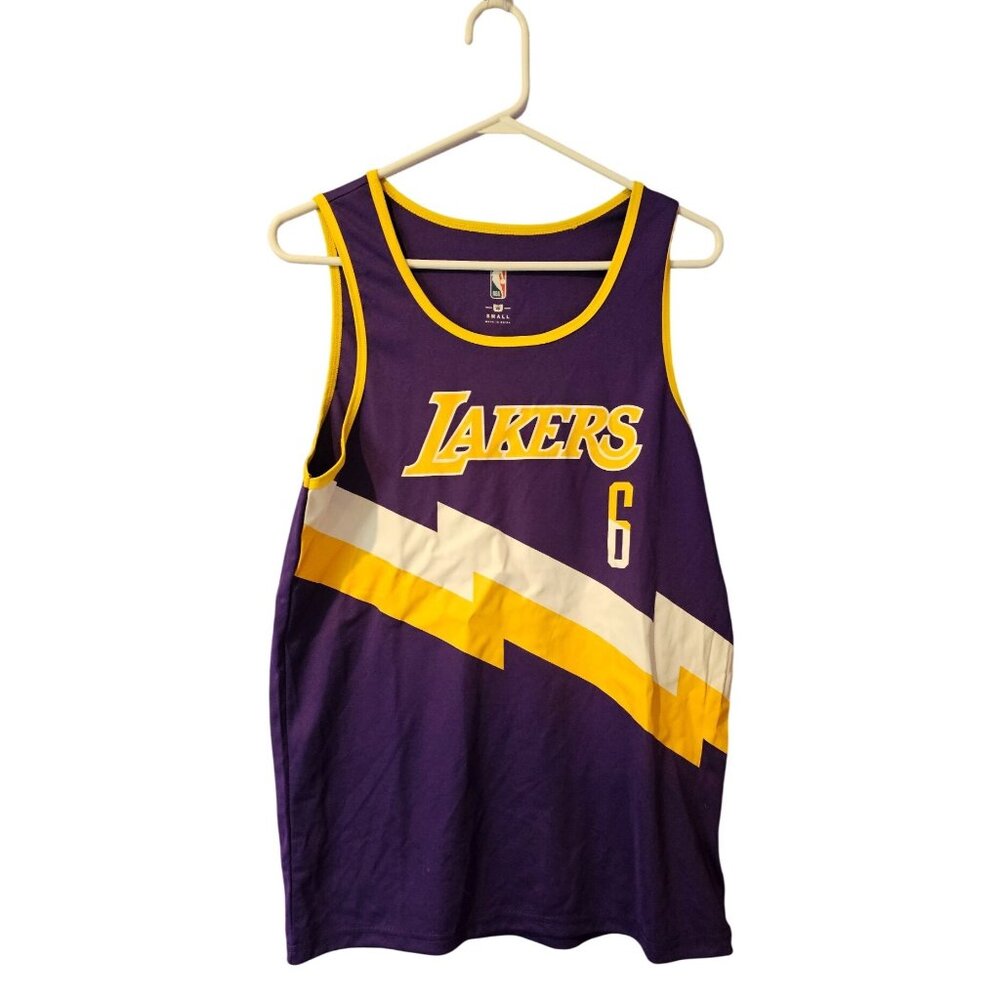 LeBron James Los Angeles Lakers NBA Basketball Jersey #6 Purple Team Tank Top S